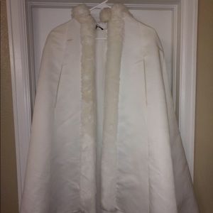 White cape with hood